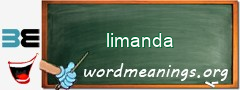 WordMeaning blackboard for limanda